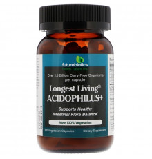 FutureBiotics, Longest Living Acidophilus+, 100 Vegetarian Capsules