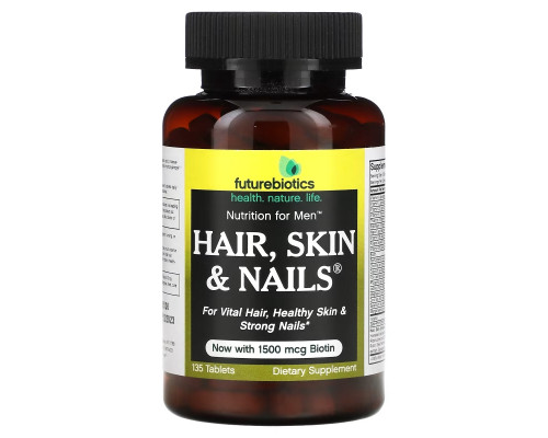 Futurebiotics, Nutrition For Men, Hair, Skin & Nails, 135 Tablets Futurebiotics, Nutrition For Men, Hair, Skin & Nails, 135 Tablets