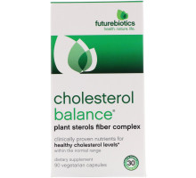 FutureBiotics, Cholesterol Balance, Средство для контроля уровня холестерина, 90 вегетарианских капсул
