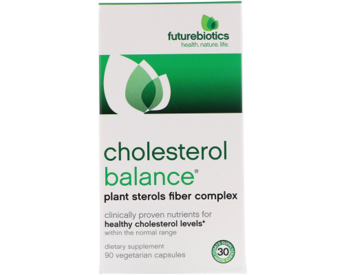 FutureBiotics, Cholesterol Balance, Средство для контроля уровня холестерина, 90 вегетарианских капсул FutureBiotics, Cholesterol Balance, Средство для контроля уровня холестерина, 90 вегетарианских капсул
