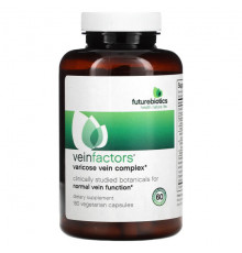 Растительные экстракты и настойки Futurebiotics, VeinFactors, Комплекс при варикозном расширении вен, 180 вегетарианских капсул