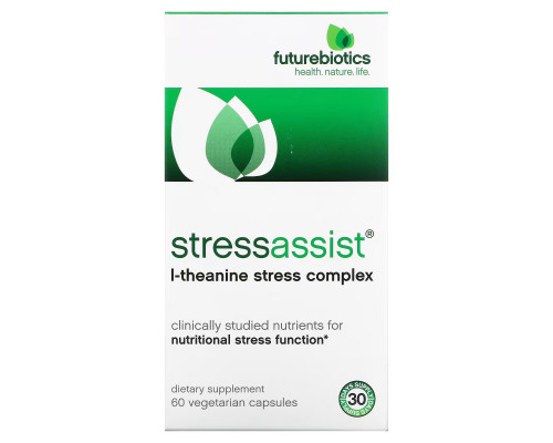 Futurebiotics, Stressassist, L-Theanine Stress Complex, 60 Vegetarian Capsules Futurebiotics, Stressassist, L-Theanine Stress Complex, 60 Vegetarian Capsules