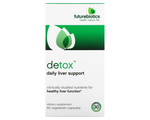 FutureBiotics, Detox, ежедневная поддержка печени, 60 вегетарианских капсул FutureBiotics, Detox, ежедневная поддержка печени, 60 вегетарианских капсул