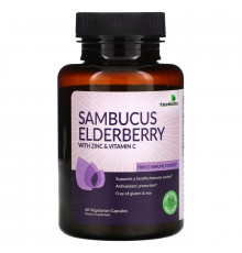 Futurebiotics, Sambucus Elderberry with Zinc & Vitamin C, 60 Vegetarian Capsules