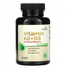 Futurebiotics, Vitamin K2 + D3, Extra Strength, 120 Capsules