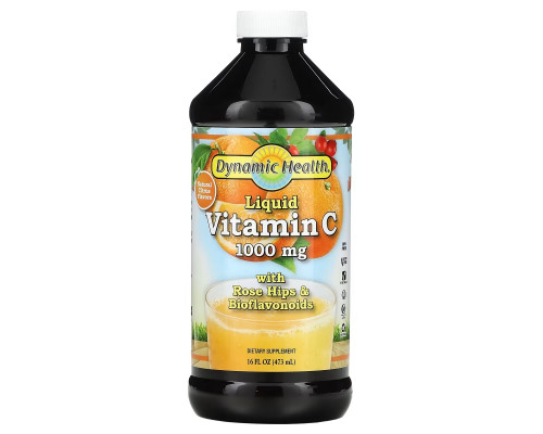 Dynamic Health Laboratories, Жидкий витамин C, с натуральным цитрусовым вкусом, 1000 мг, 16 жидкой унции (473 мл) Dynamic Health Laboratories, Жидкий витамин C, с натуральным цитрусовым вкусом, 1000 мг, 16 жидкой унции (473 мл)