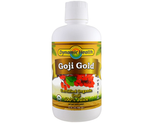 Dynamic Health Laboratories Органический Goji Gold (годжи) 32 жидкие унции (946 мл) Dynamic Health Laboratories Органический Goji Gold (годжи) 32 жидкие унции (946 мл)