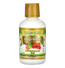 Суперфуды Dynamic Health, Goji Gold, сертифицированный органический 100% сок годжи, 473 мл (16 жидк. Унций)