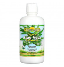 Dynamic Health  Laboratories, Organic Aloe Vera, 100% Juice, Unflavored, 32 fl oz (946 ml)