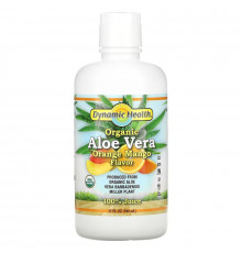 Dynamic Health  Laboratories, Органический 100% сок алоэ вера, вкус апельсина и манго, 32 ж. унц. (946 мл)