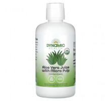 Алоэ вера Dynamic Health, сок алоэ вера с микроцеллюлозой, 946 мл (32 жидк. унции)