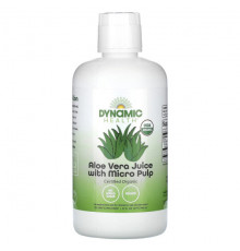 Алоэ вера Dynamic Health, сок алоэ вера с микроцеллюлозой, 946 мл (32 жидк. унции)