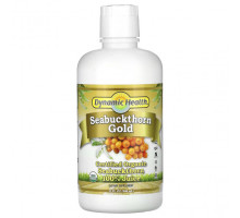 Фрукты и ягоды Dynamic Health, Seabuctcorn Gold, сертифицированный органический сок из облепихи, 100% сок, 946 мл (32 жидк. унции)