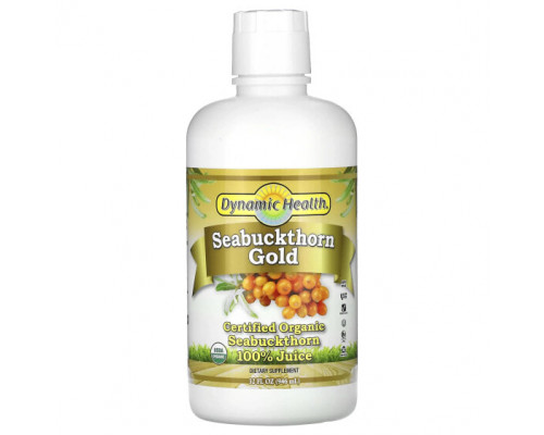 Фрукты и ягоды Dynamic Health, Seabuctcorn Gold, сертифицированный органический сок из облепихи, 100% сок, 946 мл (32 жидк. унции) Фрукты и ягоды Dynamic Health, Seabuctcorn Gold, сертифицированный органический сок из облепихи, 100% сок, 946 мл (32 жидк. унции)