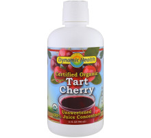 Dynamic Health  Laboratories, Certified Organic Tart Cherry, 100% Juice Concentrate, Unsweetened, 32 fl oz (946 ml)