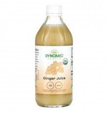 Dynamic Health  Laboratories, Certified Organic Ginger, 100% Juice, Unsweetened, 16 fl oz (473 ml)