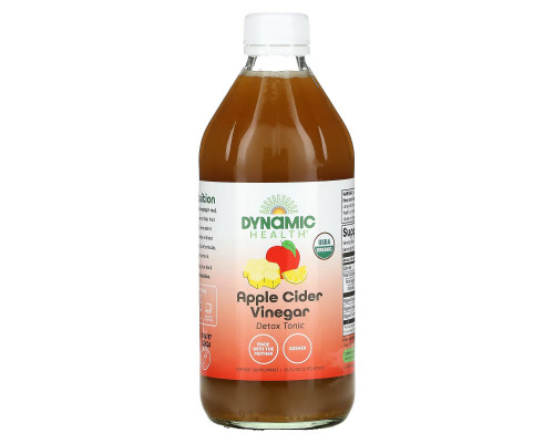 Dynamic Health Laboratories, Тоник для выведения токсинов с органическим яблочным уксусом, 16 жидких унций (473 мл) Dynamic Health Laboratories, Тоник для выведения токсинов с органическим яблочным уксусом, 16 жидких унций (473 мл)