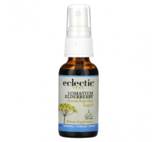 Фрукты и ягоды Eclectic Institute, Спрей для горла, Lomatium Elderberry, 1 жидкая унция (30 мл)