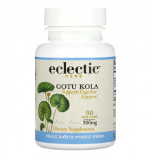 Сохранение молодости и долголетие Eclectic Institute, готу кола, 300 мг, 90 растительных капсул