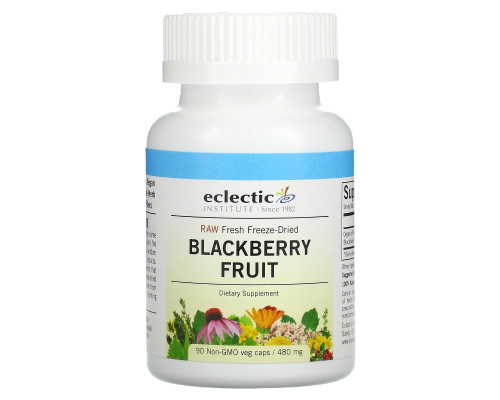 Eclectic Institute, Плоды ежевики, 480 мг, 90 вегетарианских капсул без ГМО Eclectic Institute, Плоды ежевики, 480 мг, 90 вегетарианских капсул без ГМО