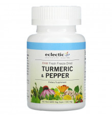 Eclectic Institute, Turmeric & Pepper, 430 mg, 90 Non-GMO Veg Caps