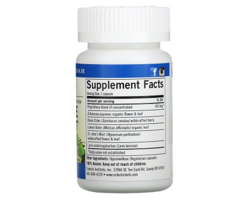 Eclectic Institute, Immune Support, 410 mg, 45 Caps Eclectic Institute, Immune Support, 410 mg, 45 Caps