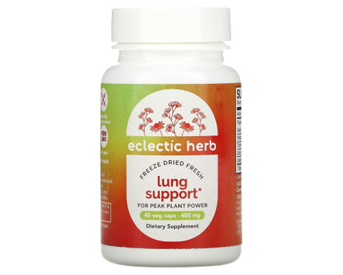 Eclectic Institute, Freeze Dried Fresh, Lung Support, 400 mg, 45 Veg Caps Eclectic Institute, Freeze Dried Fresh, Lung Support, 400 mg, 45 Veg Caps
