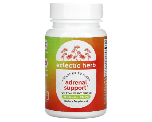 Eclectic Institute, Freeze Dried Fresh, Adrenal Support, 400 mg, 45 Veg Caps