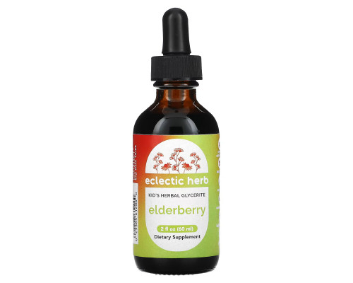 Eclectic Institute, Kid's Herbal Glycerite, Elderberry, 2 fl oz (60 ml) Eclectic Institute, Kid's Herbal Glycerite, Elderberry, 2 fl oz (60 ml)