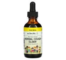 Eclectic Institute, Kids Herbs, Herbal Cough Elixir, Black Cherry Flavored, 2 fl oz (60 ml)