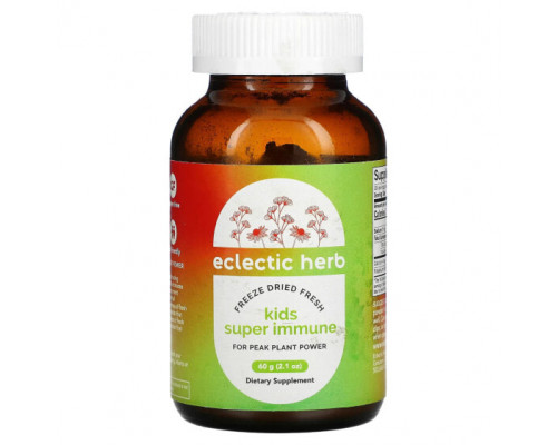 БАДы для укрепления иммунитета Eclectic Institute, Freeze Dried Fresh, Kids Super Immune, 60 г (2,1 унции) БАДы для укрепления иммунитета Eclectic Institute, Freeze Dried Fresh, Kids Super Immune, 60 г (2,1 унции)