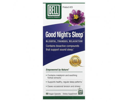 Для здорового сна Bell Lifestyle, Good Night's Sleep, 60 растительных капсул Для здорового сна Bell Lifestyle, Good Night's Sleep, 60 растительных капсул