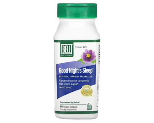 Для здорового сна Bell Lifestyle, Good Night's Sleep, 60 растительных капсул Для здорового сна Bell Lifestyle, Good Night's Sleep, 60 растительных капсул