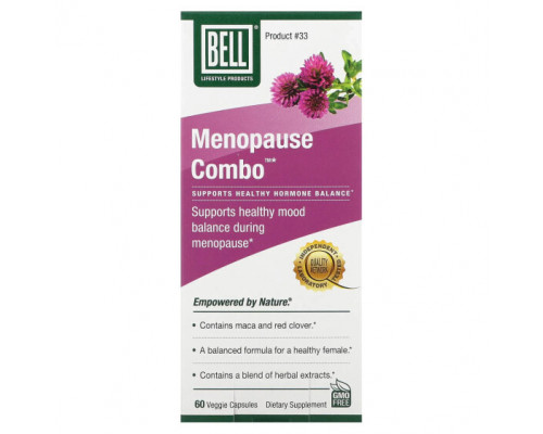 Регуляция гормонального фона Bell Lifestyle, Menopause Combo, 60 растительных капсул Регуляция гормонального фона Bell Lifestyle, Menopause Combo, 60 растительных капсул