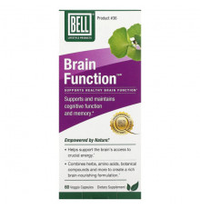 Улучшение памяти и работы мозга Bell Lifestyle, Brain Function, 60 растительных капсул