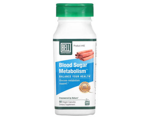 Bell Lifestyle, Blood Sugar Metabolism, 60 Veggie Capsules Bell Lifestyle, Blood Sugar Metabolism, 60 Veggie Capsules