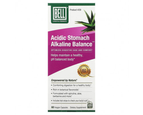 Витаминно-минеральные комплексы Bell Lifestyle, Acidic Stomach Alkaline Balance, 60 растительных капсул Витаминно-минеральные комплексы Bell Lifestyle, Acidic Stomach Alkaline Balance, 60 растительных капсул