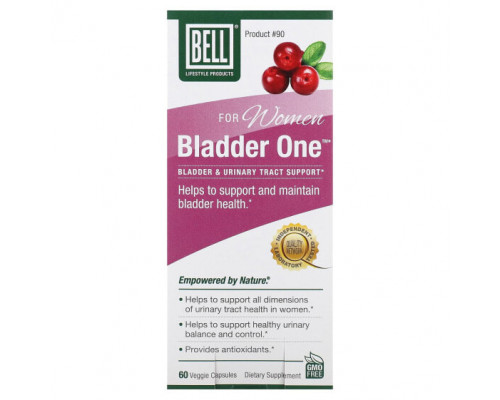 Растительные экстракты и настойки Bell Lifestyle, Для женщин, Bladder One, 60 растительных капсул Растительные экстракты и настойки Bell Lifestyle, Для женщин, Bladder One, 60 растительных капсул
