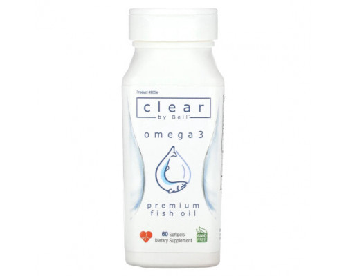Рыбий жир и Омега 3, 6, 9 Bell Lifestyle, Clear by Bell, омега-3, 60 капсул Рыбий жир и Омега 3, 6, 9 Bell Lifestyle, Clear by Bell, омега-3, 60 капсул