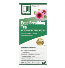 Травяные сборы и чаи Bell Lifestyle, Ezee Breathing Tea, успокаивающая травяная смесь, 20 чайных пакетиков по 1,5 г