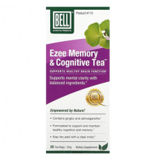 Травяные сборы и чаи Bell Lifestyle, Ezee Memory & Cognitive Tea, чайные пакетики 20 (30 г)