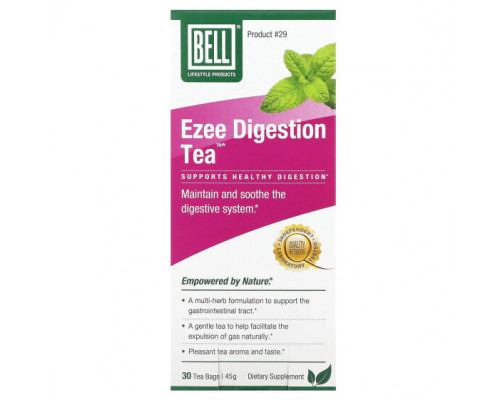 Травяные сборы и чаи Bell Lifestyle, Чай Ezee Digestion, 30 чайных пакетиков (45 г) Травяные сборы и чаи Bell Lifestyle, Чай Ezee Digestion, 30 чайных пакетиков (45 г)