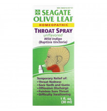 Seagate, Olive Leaf Throat Spray, Unflavored, 1 fl oz (30 ml)
