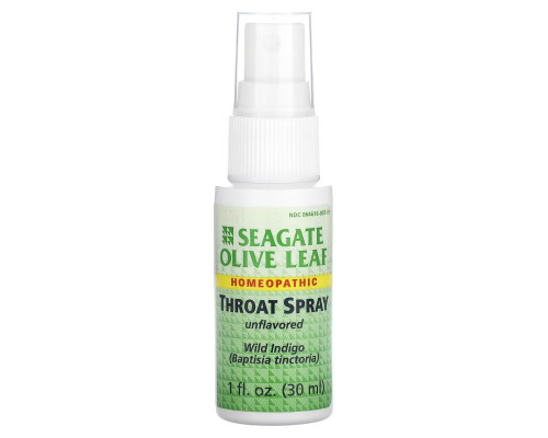 Seagate, Olive Leaf Throat Spray, Unflavored, 1 fl oz (30 ml) Seagate, Olive Leaf Throat Spray, Unflavored, 1 fl oz (30 ml)