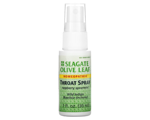 Seagate, Olive Leaf Throat Spray, Raspberry Spearmint, 1 fl oz (30 ml) Seagate, Olive Leaf Throat Spray, Raspberry Spearmint, 1 fl oz (30 ml)