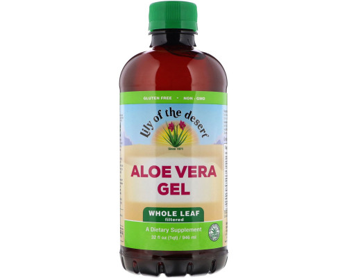 Lily of the Desert, Гель алоэ вера из цельных листьев, 32 жидких унции (946 мл) Lily of the Desert, Гель алоэ вера из цельных листьев, 32 жидких унции (946 мл)