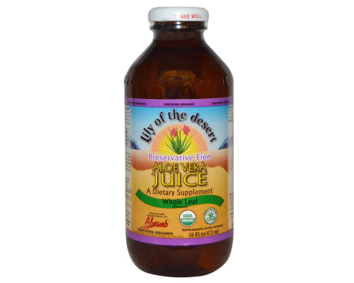 Lily of the Desert, Organic, Aloe Vera Juice, Whole Leaf, 16 fl oz Lily of the Desert, Organic, Aloe Vera Juice, Whole Leaf, 16 fl oz