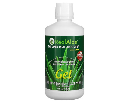 Real Aloe Inc., Гель алоэ вера, 32 жидкие унции (960 мл) Real Aloe Inc., Гель алоэ вера, 32 жидкие унции (960 мл)