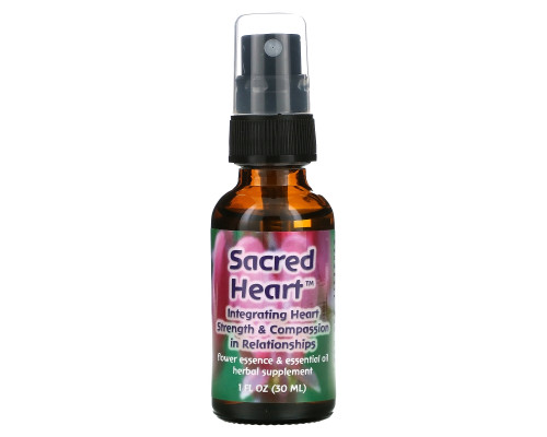 Flower Essence Services "Священное сердце" цветочная эссенция с эфирным маслом 1 жидкая унция (30 мл) Flower Essence Services "Священное сердце" цветочная эссенция с эфирным маслом 1 жидкая унция (30 мл)