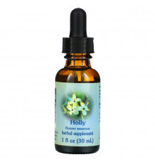 Flower Essence Services Лечебные травы  Холли  Цветочный Сущности 1 жидких унции (30 мл)